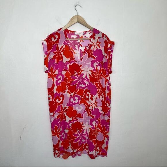 Seafolly Sundancer Pink Print Floral Coverup Beach Dress Size Small - Picture 9 of 9